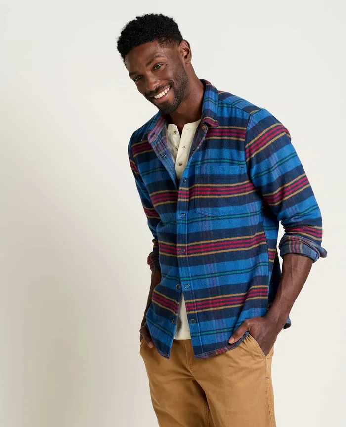 Shirts Men8217s Over And Out Reversible Long Sleeve Shirt Cornflower ToadandCo