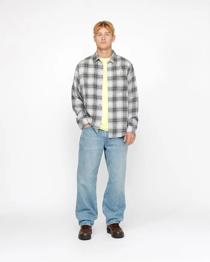 Shirts MenWomen Stussy MATTHEW SHIRT LG PRINTED PLAID Brown