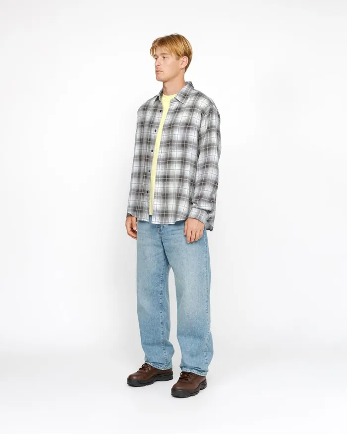 Shirts MenWomen Stussy MATTHEW SHIRT LG PRINTED PLAID Brown