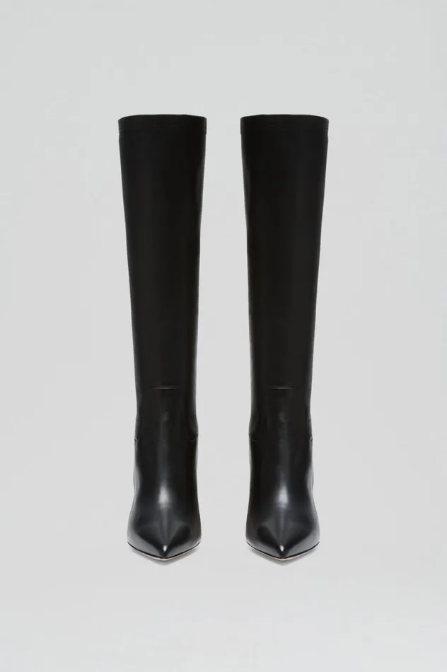 Shoes Women Scanlan Theodore STRETCH BELOW THE KNEE BOOT 85 Black