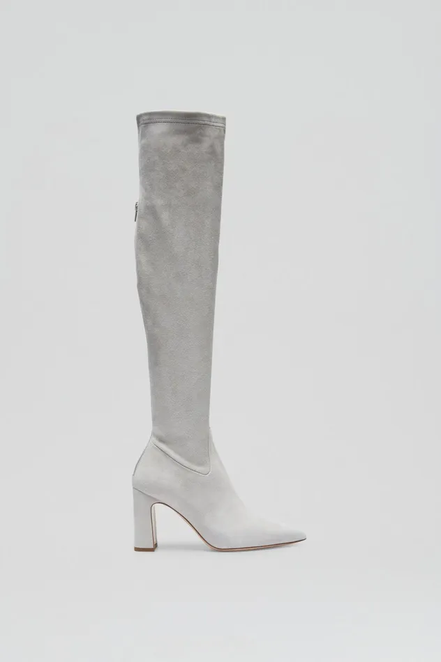 Shoes Women Scanlan Theodore STRETCH SUEDE OVER THE KNEE BOOT 85 Stone Shoes Women Scanlan Theodore STRETCH SUEDE OVER THE KNEE BOOT 85 Stone