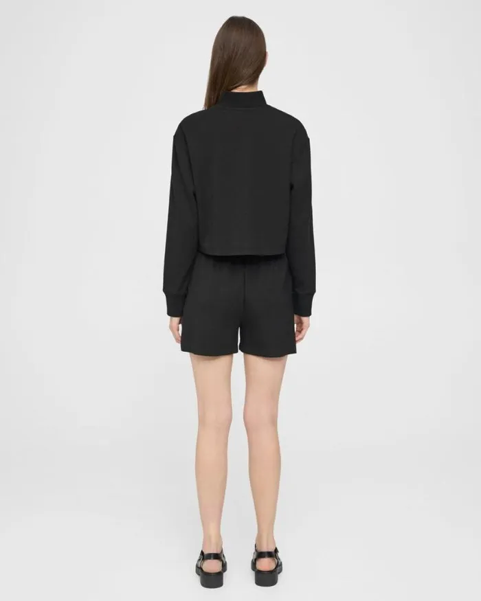 Shorts Women Theory Mini PullOn Short In DoubleKnit Jersey Black Shorts Women Theory Mini PullOn Short In DoubleKnit Jersey Black