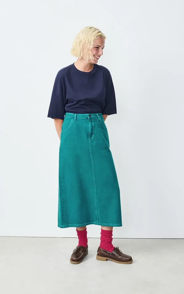 Skirt Nyolow Overdyed Emerald Women American Vintage Skirts Skirt Nyolow Overdyed Emerald Women American Vintage Skirts
