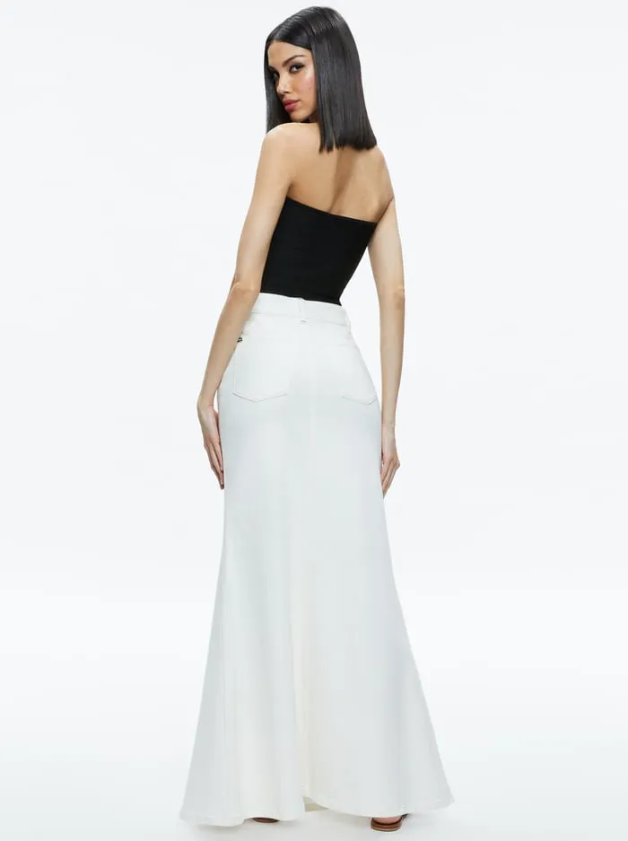 Skirts Women Alice Olivia Rye High Rise Maxi Skirt Off White