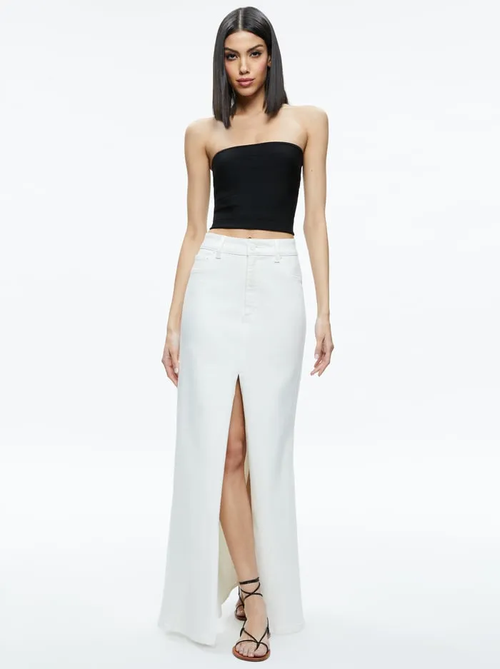 Skirts Women Alice Olivia Rye High Rise Maxi Skirt Off White