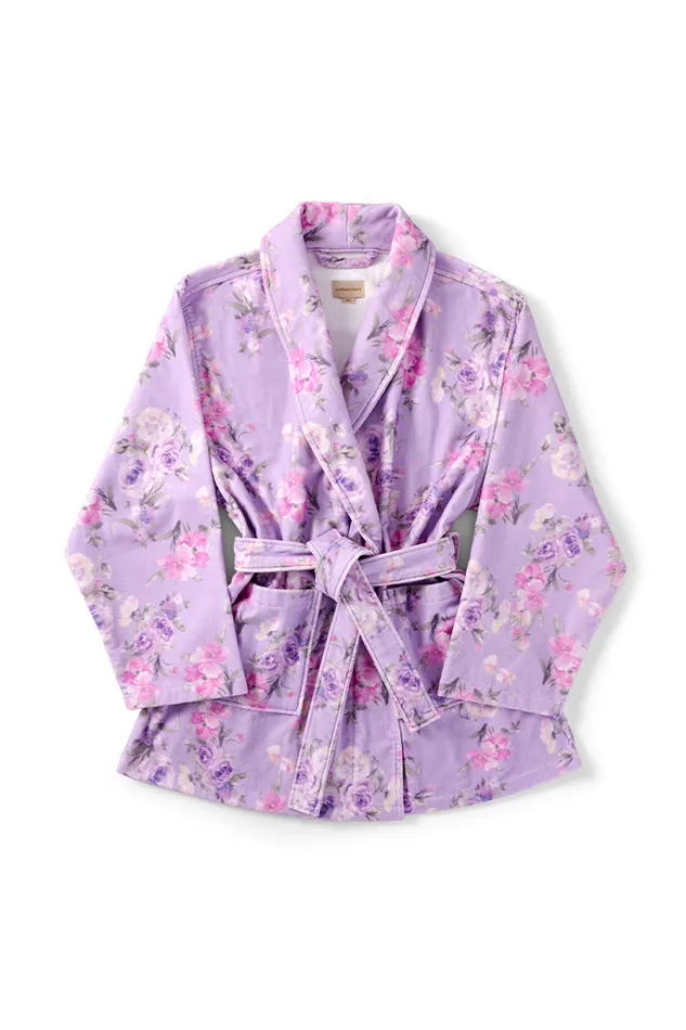 Sleepwear Women LoveShackFancy Indie Cotton Bath Robe Hibiscus
