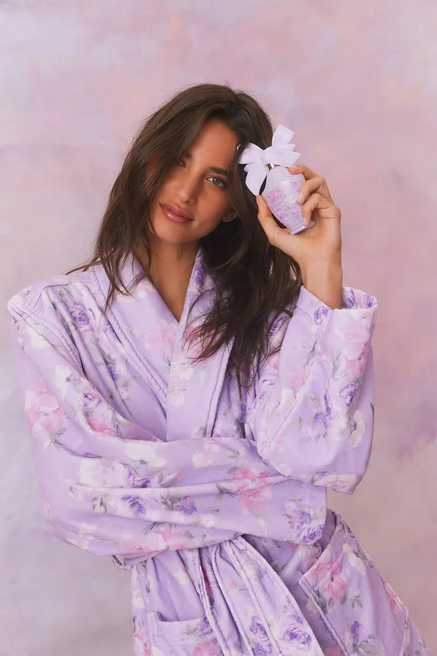 Sleepwear Women LoveShackFancy Indie Cotton Bath Robe Hibiscus