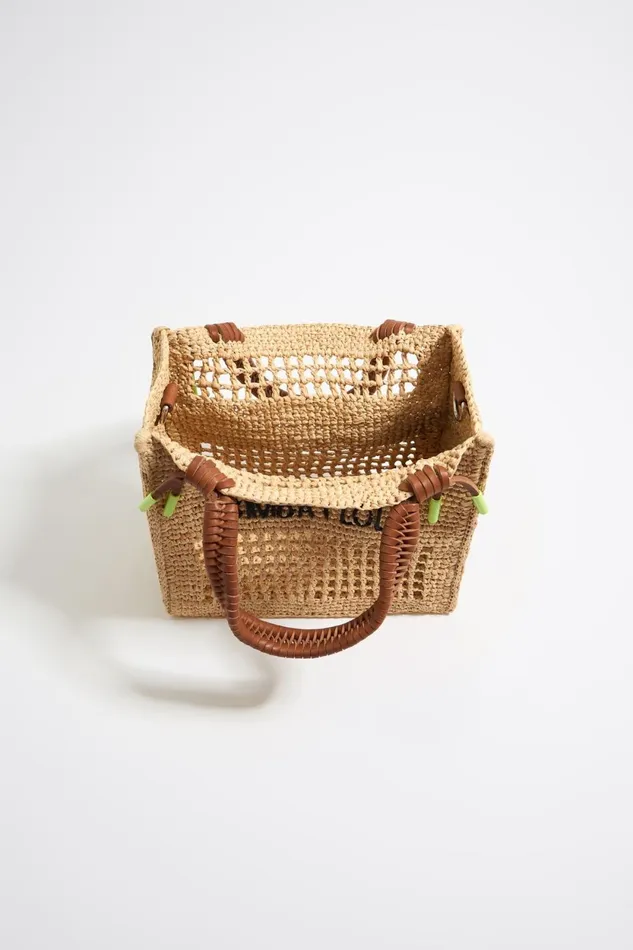 Small Natural Raffia Tote Bag Natural Women Bimba Y Lola Crossbody Bags Small Natural Raffia Tote Bag Natural Women Bimba Y Lola Crossbody Bags