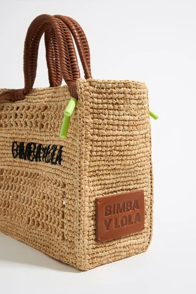 Small Natural Raffia Tote Bag Natural Women Bimba Y Lola Crossbody Bags Small Natural Raffia Tote Bag Natural Women Bimba Y Lola Crossbody Bags