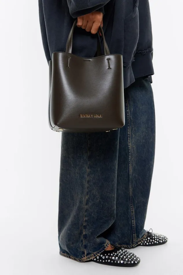 Small Olive Leather Chihuahua Bag Olive Women Bimba Y Lola Shoulder Bags
