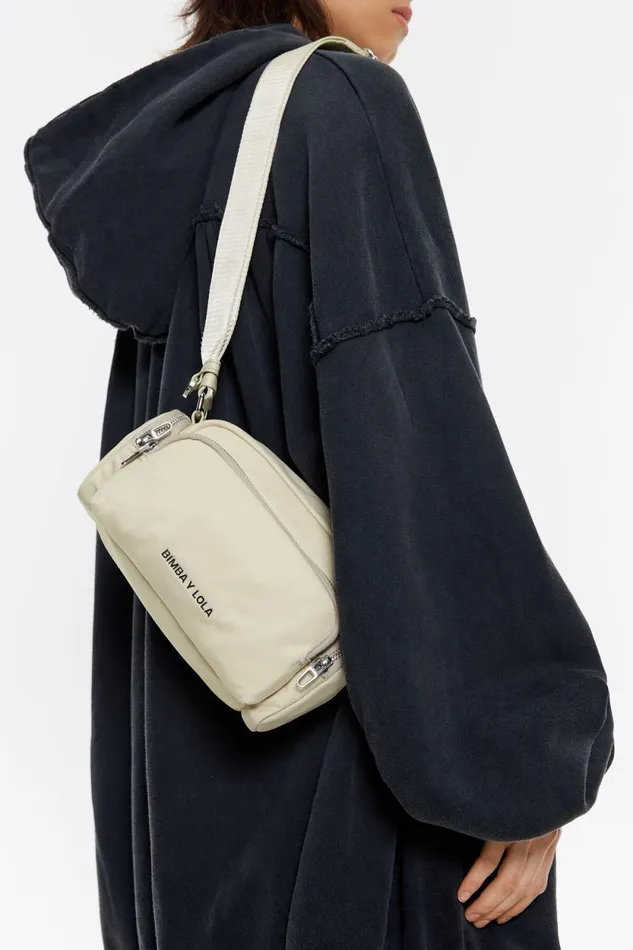Small Stone White Nylon Crossbody Bag Stonewhite Women Bimba Y Lola Crossbody Bags