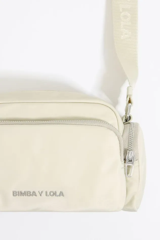Small Stone White Nylon Crossbody Bag Stonewhite Women Bimba Y Lola Crossbody Bags Small Stone White Nylon Crossbody Bag Stonewhite Women Bimba Y Lola Crossbody Bags