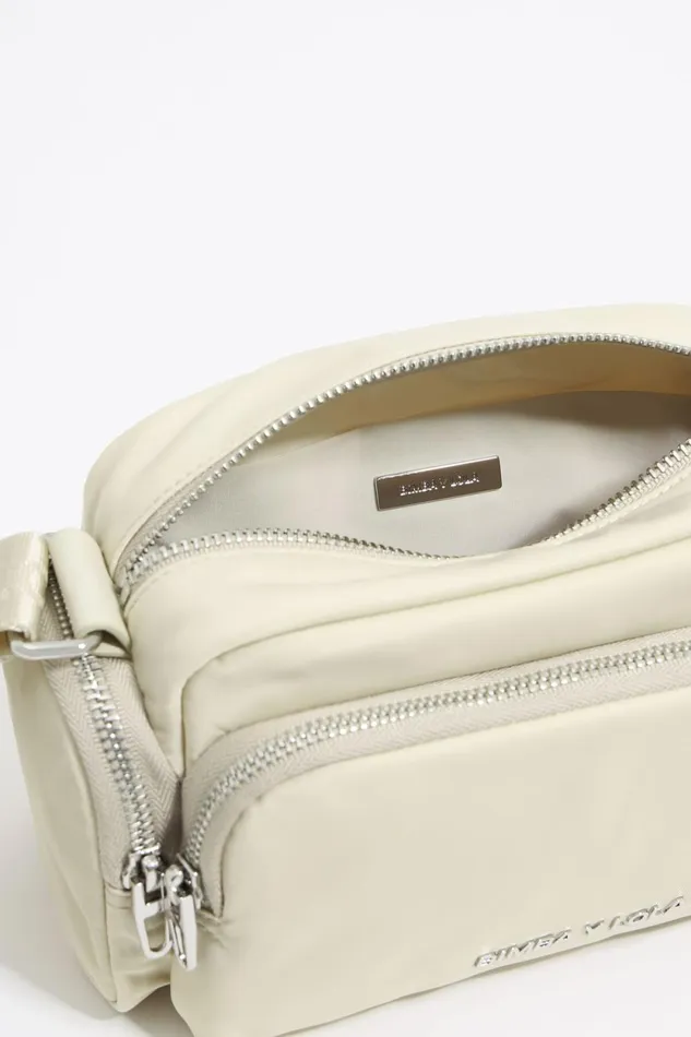 Small Stone White Nylon Crossbody Bag Stonewhite Women Bimba Y Lola Crossbody Bags Small Stone White Nylon Crossbody Bag Stonewhite Women Bimba Y Lola Crossbody Bags
