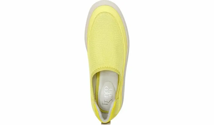 Sneakers Women Franco Sarto Franco Lin Platform Slip On Sneaker Yellow Fabric