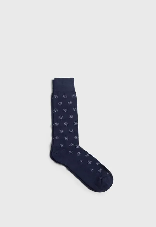 Socks Mens Deco Motif Sock Black Paulstuart