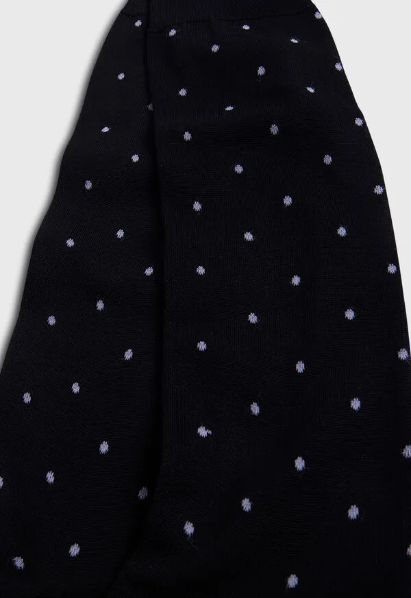 Socks Mens Paulstuart Cotton Dotted Sock Black Socks Mens Paulstuart Cotton Dotted Sock Black