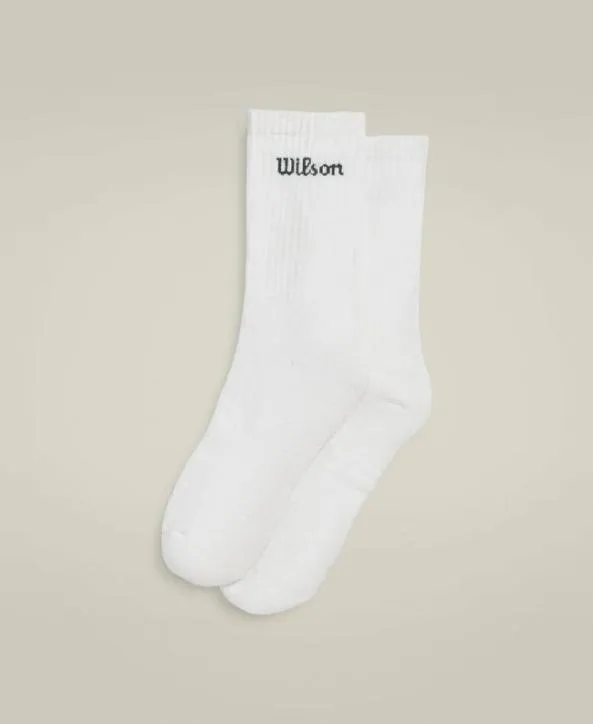 Socks Women Wilson Crew Sock Bright White Sycamore