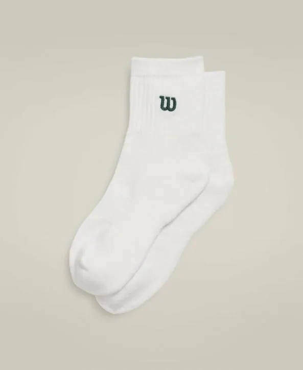 Socks Women Wilson QuarterLength Sock Bright White Sycamore