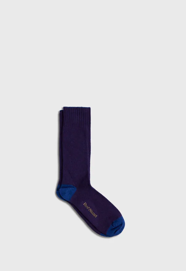 Solid Color Sock Blue Mens Socks Paulstuart