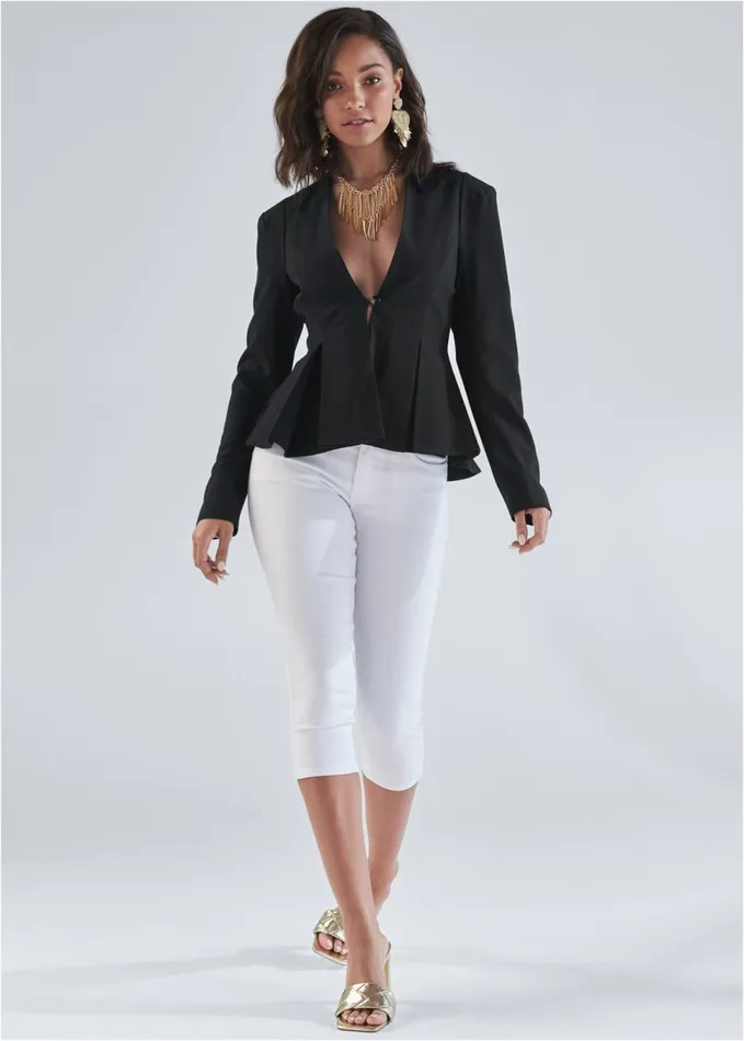 SOUTACHE TRIM BLAZER Black Women VENUS Jackets SOUTACHE TRIM BLAZER Black Women VENUS Jackets