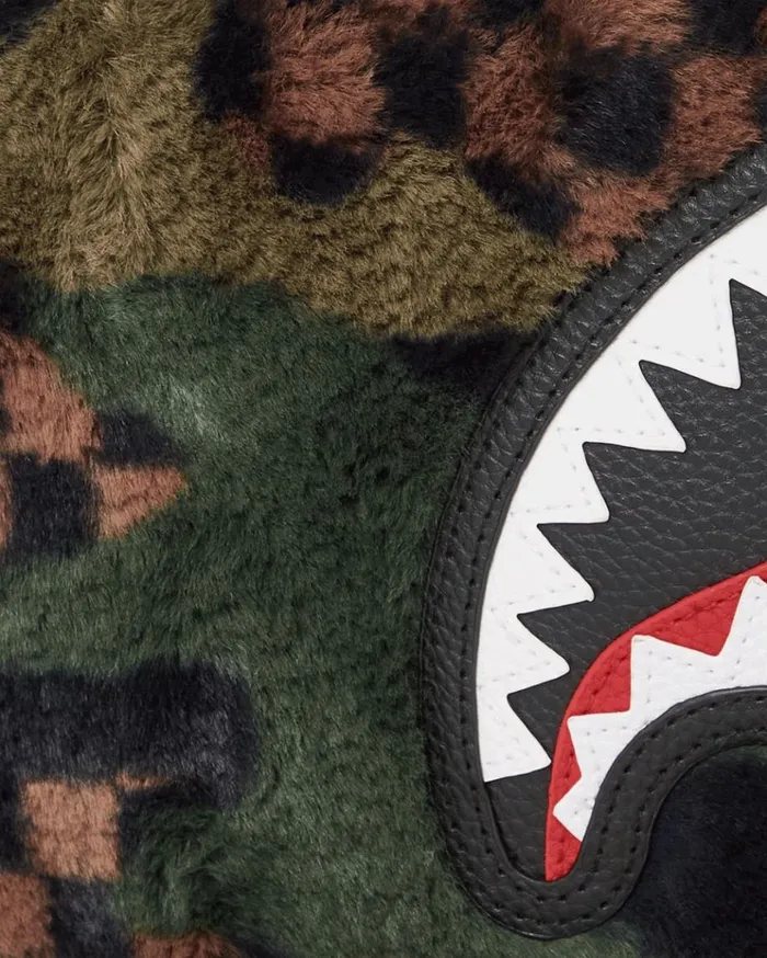 SPRAYGROUND BIG SKY FUR SHARK CROSSOVER CLUTCH Bags