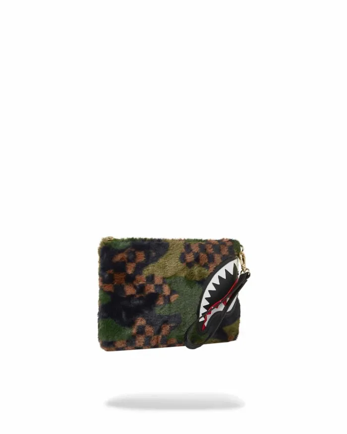 SPRAYGROUND BIG SKY FUR SHARK CROSSOVER CLUTCH Bags