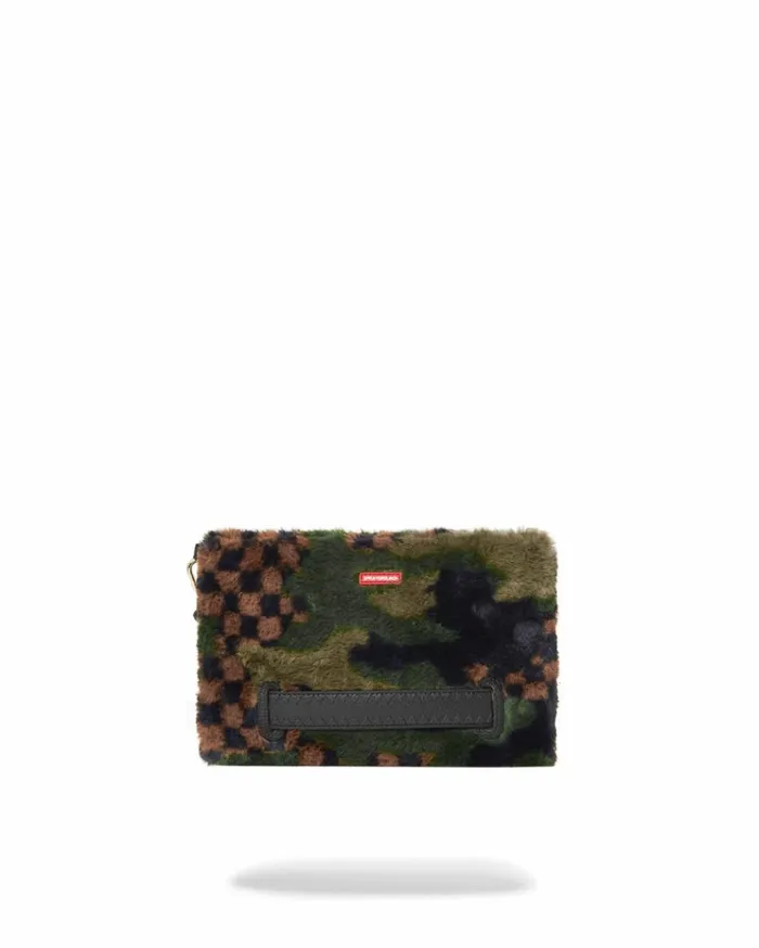 SPRAYGROUND BIG SKY FUR SHARK CROSSOVER CLUTCH Bags