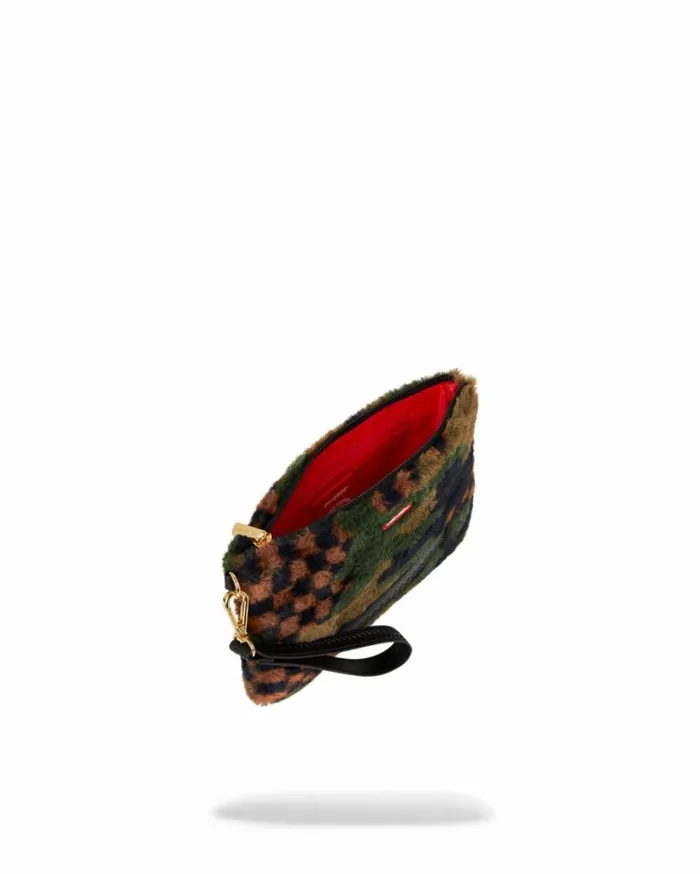 SPRAYGROUND BIG SKY FUR SHARK CROSSOVER CLUTCH Bags