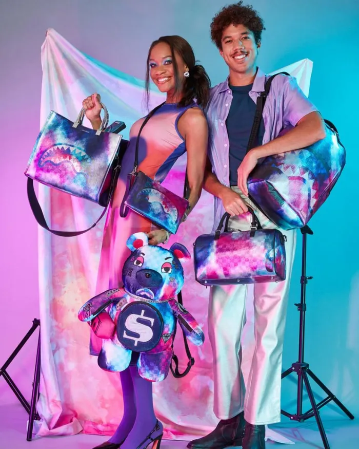 SPRAYGROUND SHARKCLUB ELECTRONICA CROSSOVER CLUTCH Bags