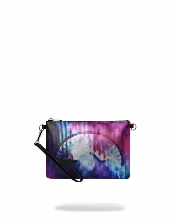 SPRAYGROUND SHARKCLUB ELECTRONICA CROSSOVER CLUTCH Bags