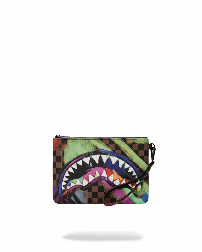 SPRAYGROUND SHARKS IN PARIS CITY STREAKS CROSSOVER CLUTCH Bags