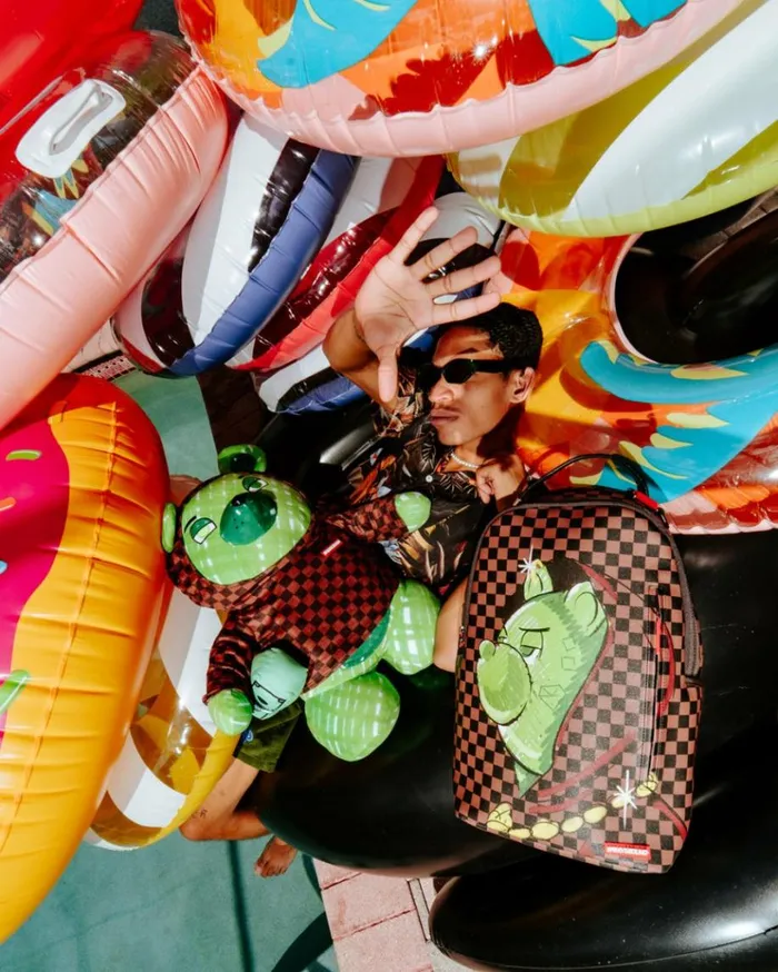 SPRAYGROUND SHARKS IN PARIS FADE AWAY HOODIE MONEYBEAR TEDDYBEAR BACKPACK Bags