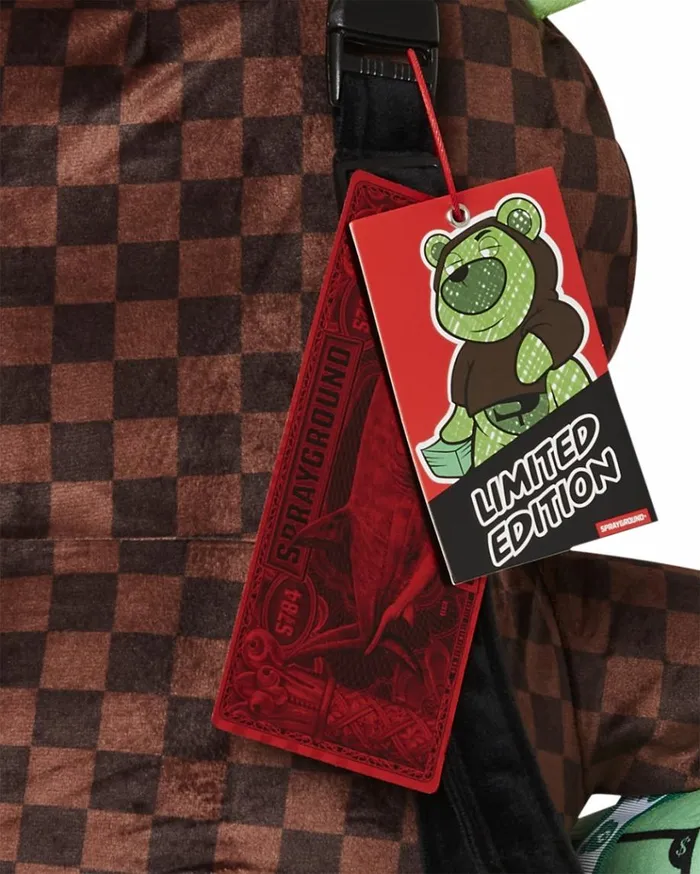 SPRAYGROUND SHARKS IN PARIS FADE AWAY HOODIE MONEYBEAR TEDDYBEAR BACKPACK Bags