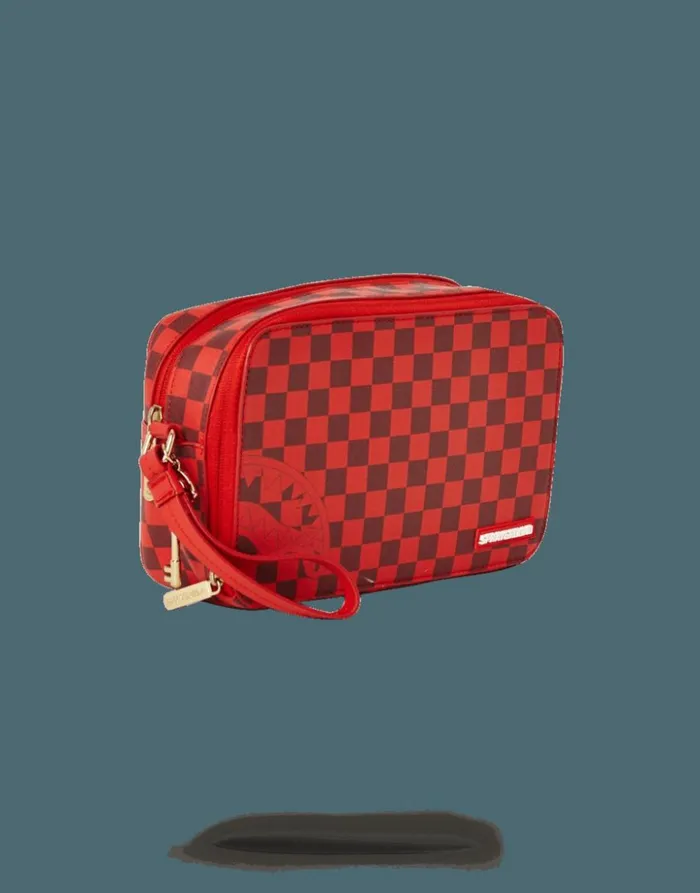 SPRAYGROUND SHARKS IN PARIS RED TOILETRY AKA MONEY BAGS Bags