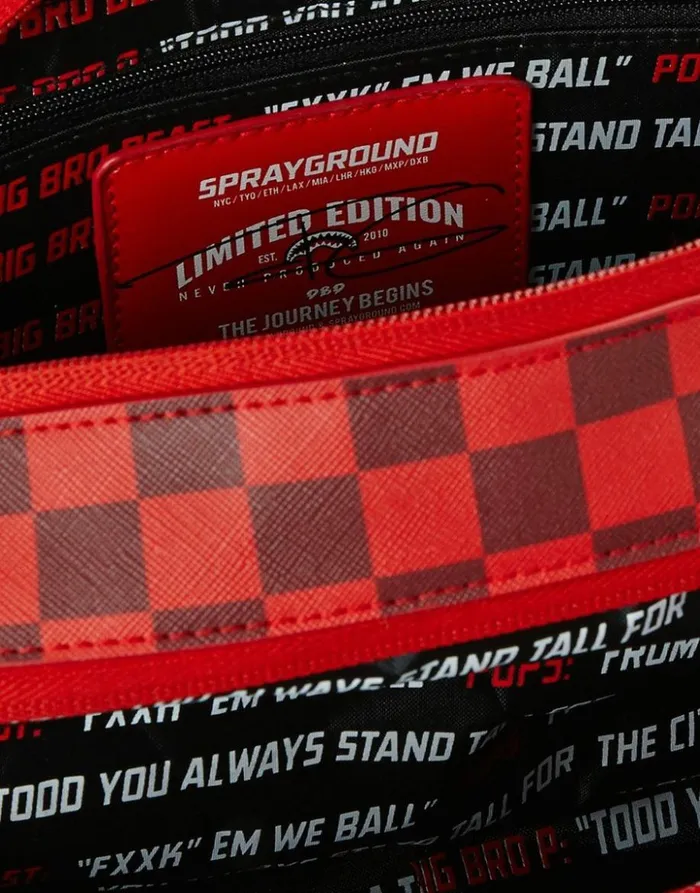 SPRAYGROUND SHARKS IN PARIS RED TOILETRY AKA MONEY BAGS Bags