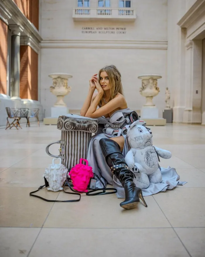 SPRAYGROUND THE MET GREEK TEMPLE OF SARDIS COLUMN DUFFLE Bags