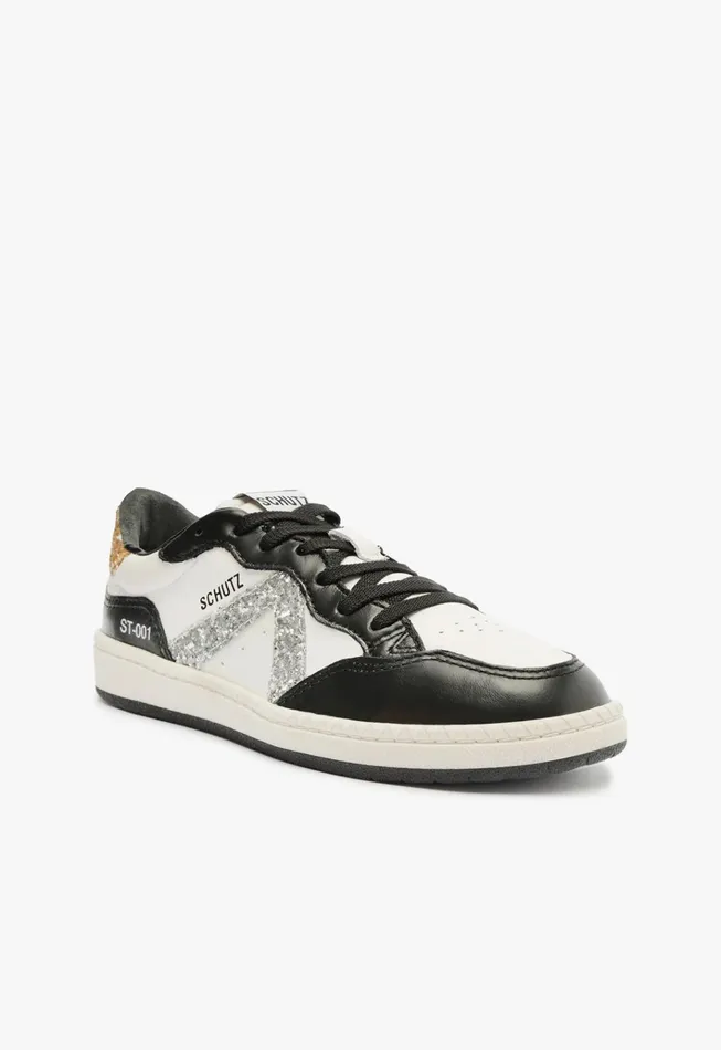 St001 Leather Sneaker Silver Women Schutz Shoes Sneakers