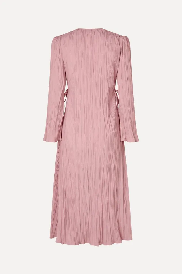 Stine Goya Dresses Long Sleeve Wrap Tie Dress 8211 Pink Nectar 8211 Women