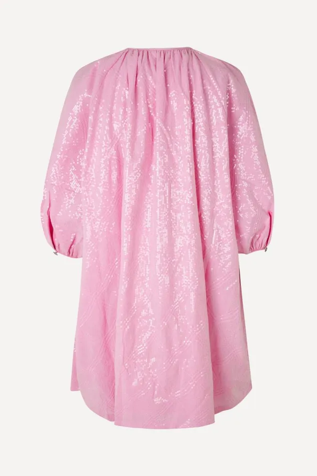 Stine Goya Dresses Yordano Dress 8211 Liquified Grid Pink 8211 Women