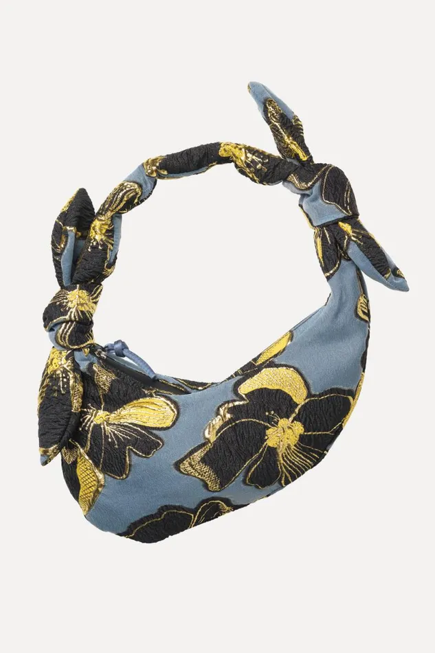 Stine Goya Exclusives Organza Jacquard Knotted Satchel 8211 Blue Anemone Jacquard 8211 Women