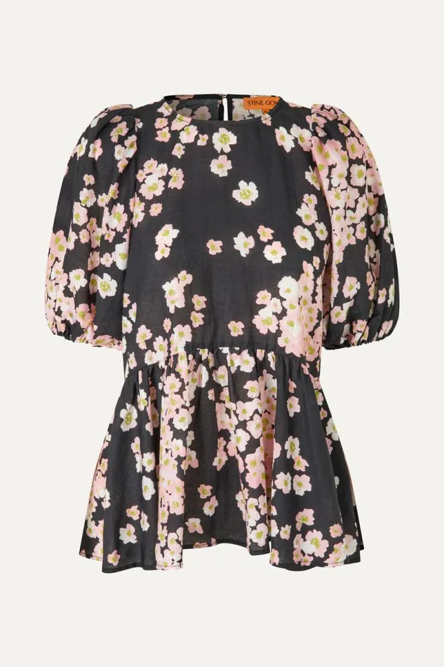 Stine Goya Exclusives SGLiw Top 8211 Pink Ditzy Flowers 8211 Women