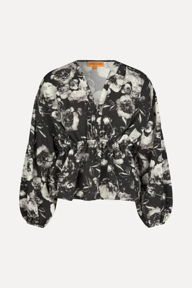 Stine Goya Exclusives Toni Blouse 8211 Metalized Peonies 8211 Women