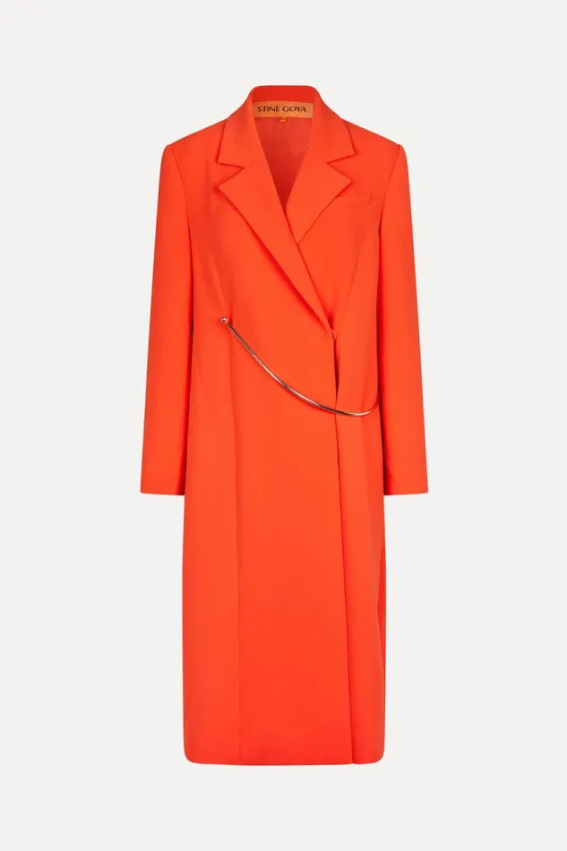 Stine Goya Outerwear SGJona Coat 8211 Tangerine Tango 8211 Women