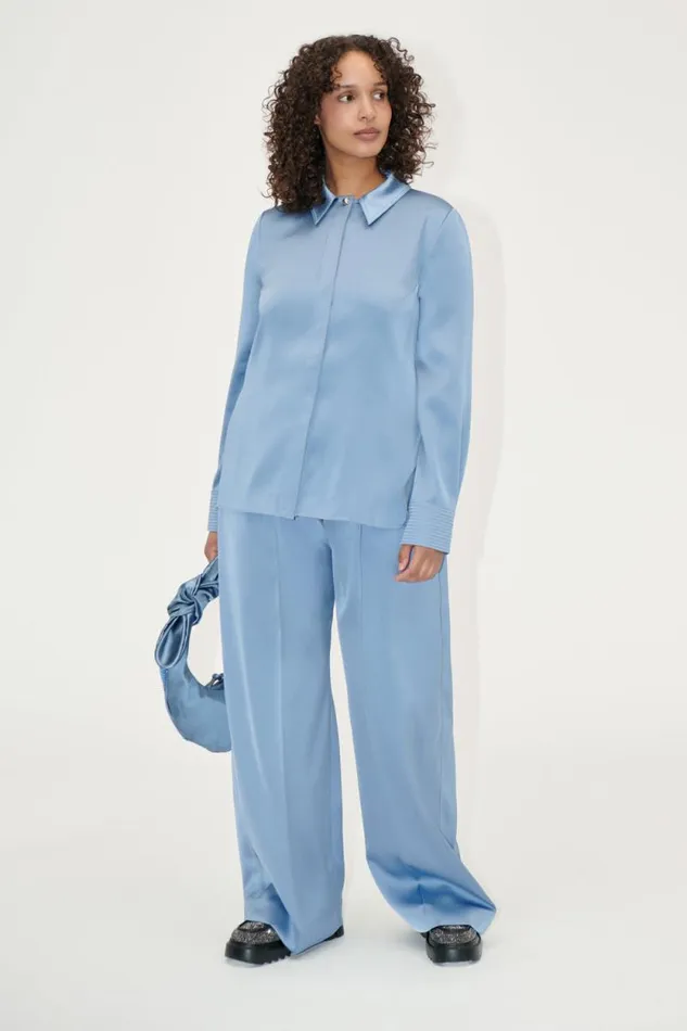 Stine Goya Pants Wide Leg Long Pants 8211 Infinity Blue 8211 Women