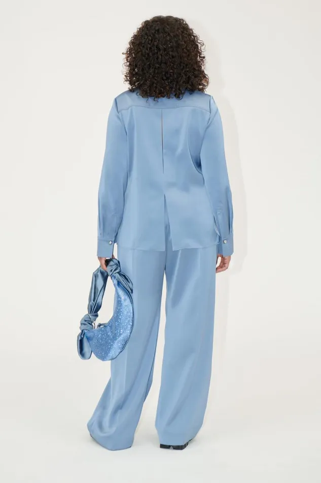 Stine Goya Pants Wide Leg Long Pants 8211 Infinity Blue 8211 Women