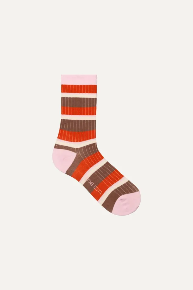 Stine Goya Socks and Tights Short Socks 8211 Horizontal Multistripes 8211 Women
