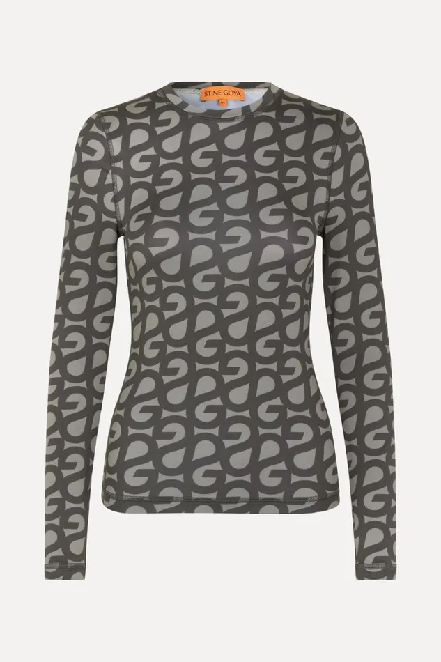 Stine Goya Tops and Shirts Juno Blouse 8211 SG Logo Grey 8211 Women