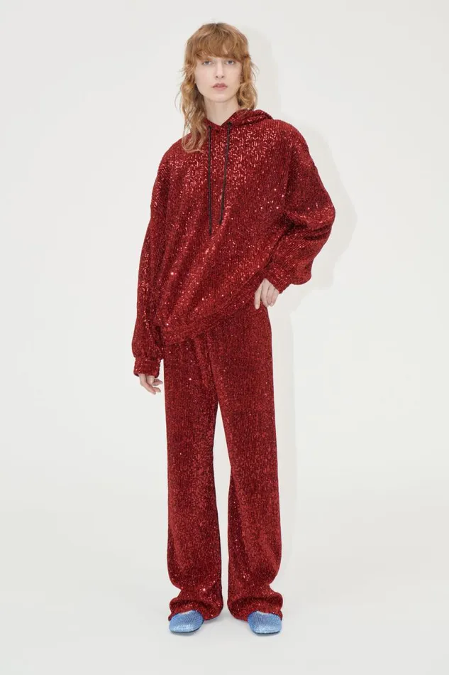 Stine Goya Tops and Shirts Oversize Hoodie 8211 Bordeaux 8211 Women