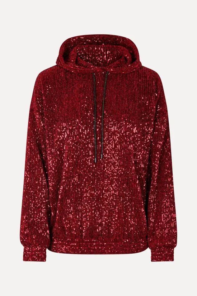 Stine Goya Tops and Shirts Oversize Hoodie 8211 Bordeaux 8211 Women