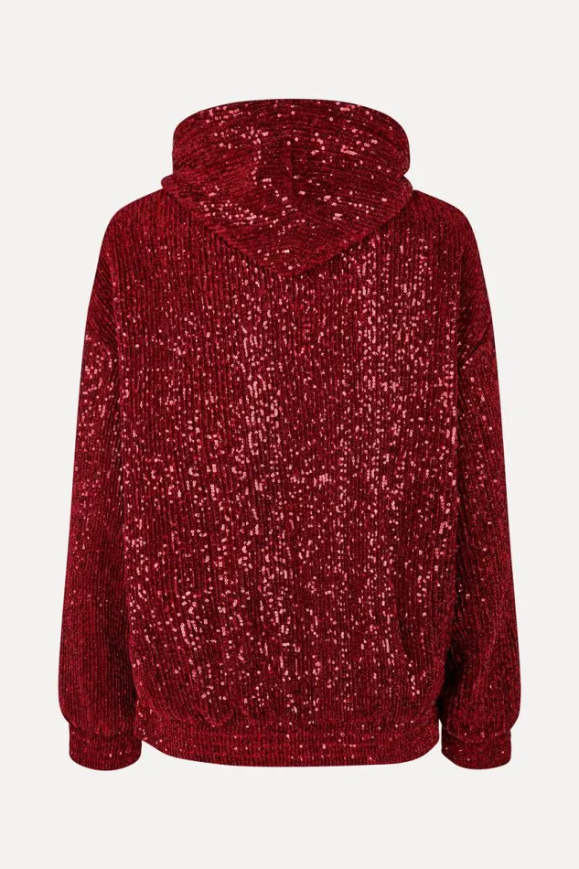 Stine Goya Tops and Shirts Oversize Hoodie 8211 Bordeaux 8211 Women